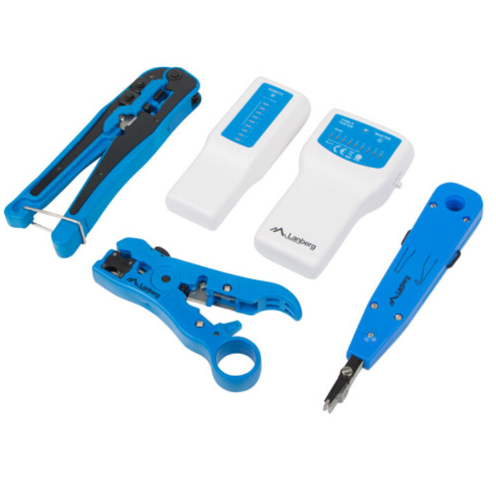 Lanberg NT-0302 Kabel-Crimper Werkzeugsatz Mehrfarbig