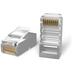 Lanberg PLS-6000 Drahtverbinder RJ-45 Edelstahl, Transparent