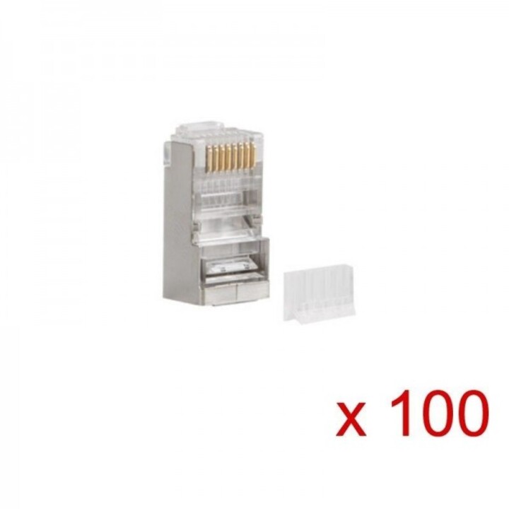 Lanberg PLS-6000 connecteur de fils RJ-45 Acier inoxydable, Transparent