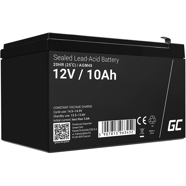 Green Cell AGM48 batería para sistema ups Sealed Lead Acid (VRLA) 12 V 10 Ah