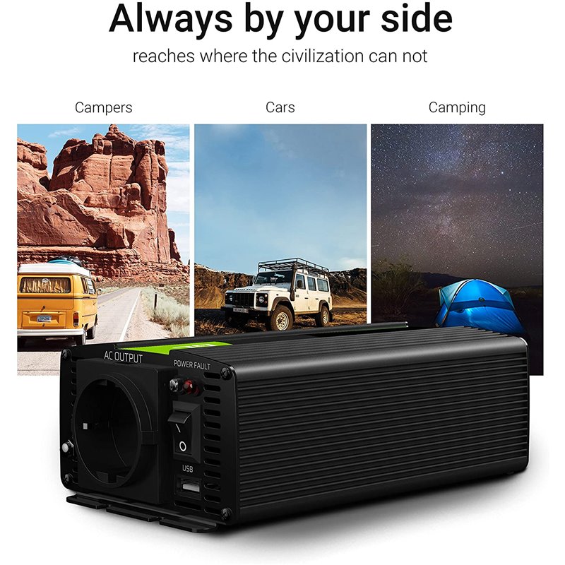 Green Cell INV01DE adapter and power inverter Auto 300 W Black