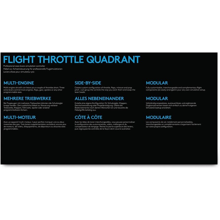 Quadrante do acelerador Quadrante do acelerador Logitech Flight Simulation Axle Levers