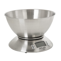 Balança de cozinha eletrônica Adler AD 3134 em aço inoxidável