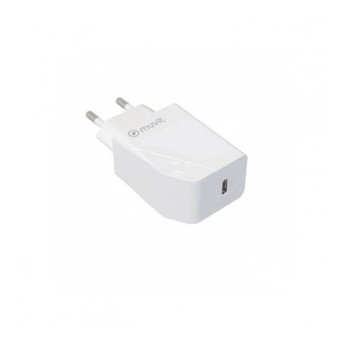 20W weißes USB-C Netzteil von Muvit