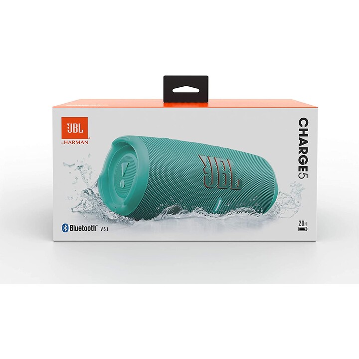 Altoparlante Bluetooth wireless portatile JBL Charge 5 verde acqua
