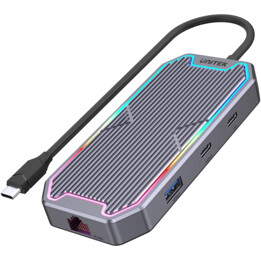 UNITEK HUB USB-C, HDMI 2.0, RJ45, 3.5MM, PD 100W