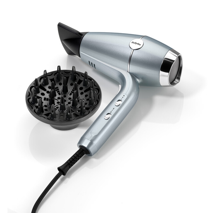 BaByliss Hyrdo-Fusion Hydro Fusion Hair Dryer 2100 W Metálico