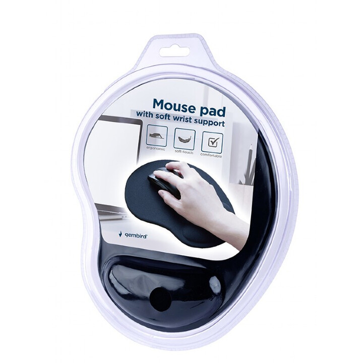Gembird MP-ERGO-01 mouse pad preto