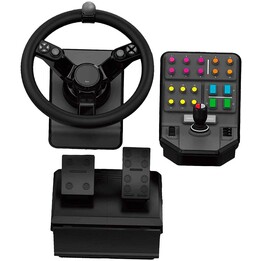 Logitech G Saitek Farm Sim Controller (volante, pedales, panel lateral)