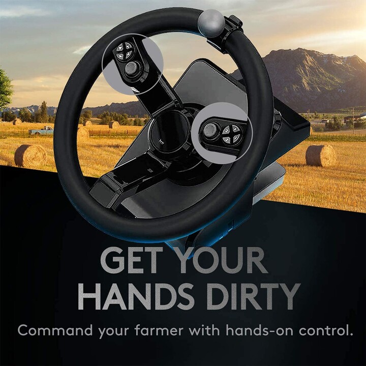 Logitech G Saitek Farm Sim Controller (steering wheel, pedals, side panel)
