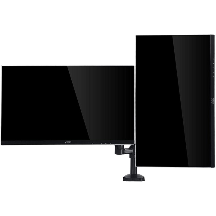 AOC AD110D0 support de table à double moniteur ressort à gaz inclinable/pivotant/pivotant au maximum 68,58 cm (27 ") chacun