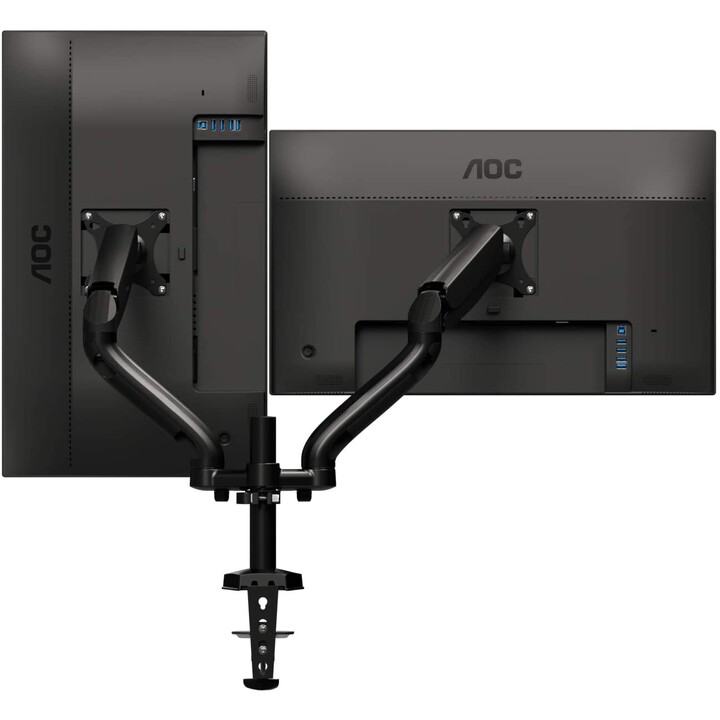 AOC AD110D0 de montagem em mesa com monitor duplo, mola a gás inclinável / giratório / pivô máx. 68,58 cm (27 ") cada 2-9KG