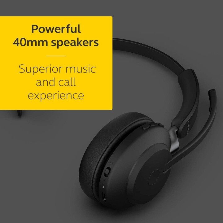 Jabra Evolve2 65 MS Mono wireless Bluetooth headset (convertible) with charging station