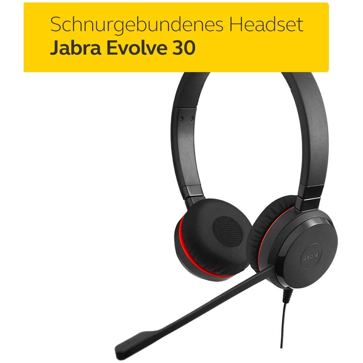 Jabra Evolve 30 II HS stereo wired on-ear headset