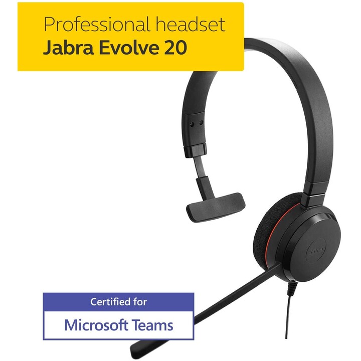 Jabra Evolve 20 MS mono kabelgebundenes On-Ear Headset 4993-823-109