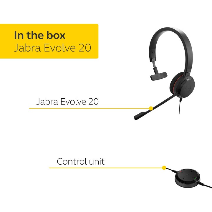 Jabra Evolve 20 MS auricolare on-ear cablato mono 4993-823-109