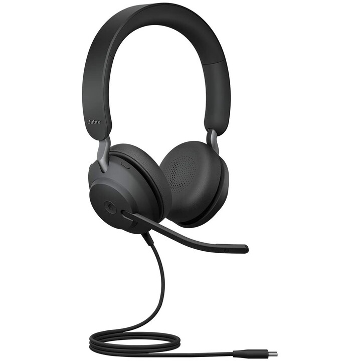 Auricolare stereo Jabra Evolve2 40 MS con cavo, USB