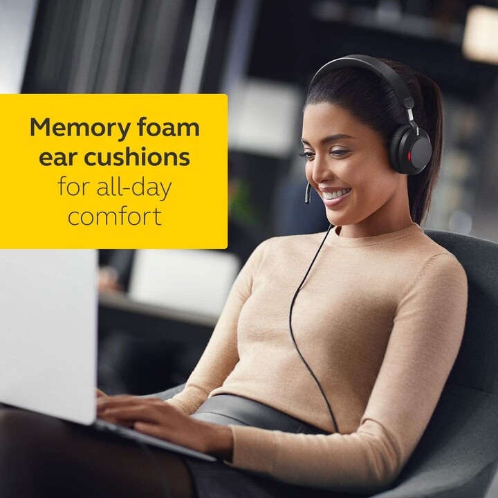 Jabra Evolve2 40 MS Stereo Headset On-Ear wired, USB
