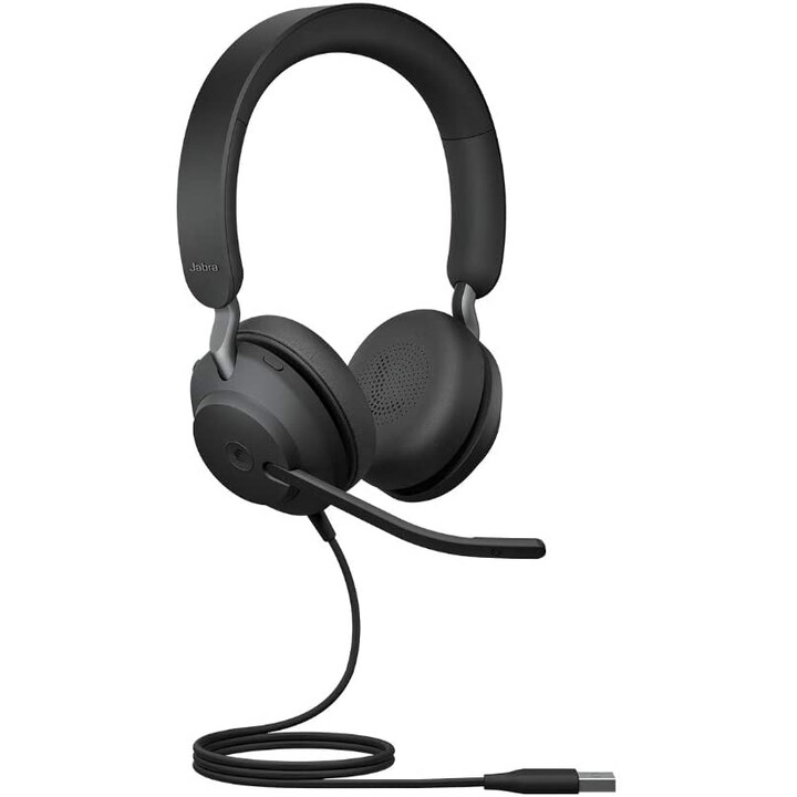 Jabra Evolve2 40 MS wired stereo on-ear headset with noise isolation 24089-999-999