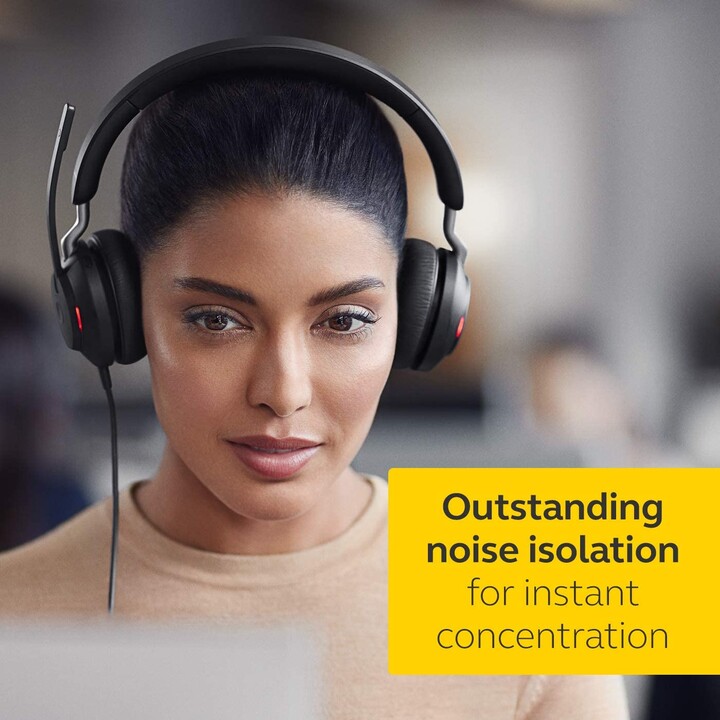 Jabra Evolve2 40 MS wired stereo on-ear headset with noise isolation 24089-999-999