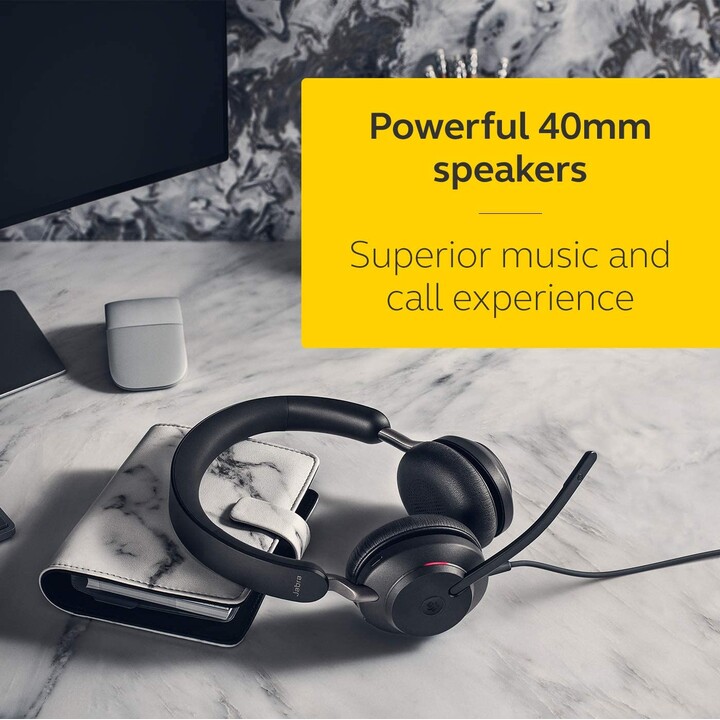 Fone de ouvido estéreo Jabra Evolve2 40 MS com isolamento de ruído 24089-999-999
