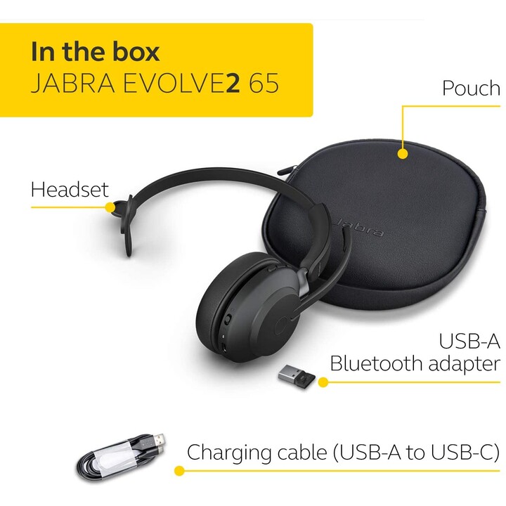 Jabra Evolve2 65 UC Mono kabelloses Bluetooth Headset 26599-889-999