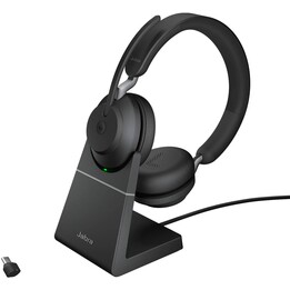 Jabra Evolve2 65 MS Oreillette Bluetooth sans fil stéréo avec station de charge 26599-999-889
