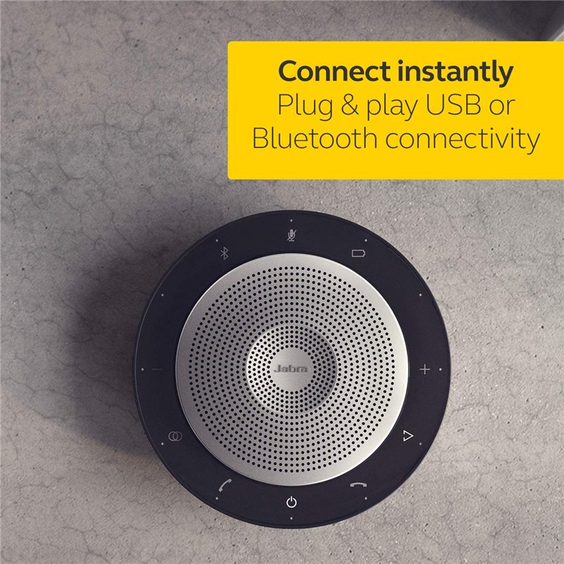 Teléfono manos libres Jabra SPEAK 750 MS VoIP para mesa inalámbrica, Bluetooth, USB