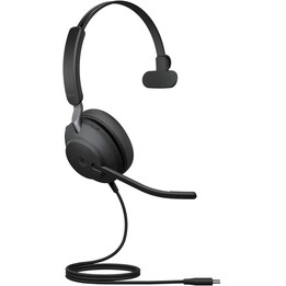 Jabra Evolve2 40 MS kabelgebundenes On-Ear Mono Headset mit Geräuschisolierung 24089-899-899