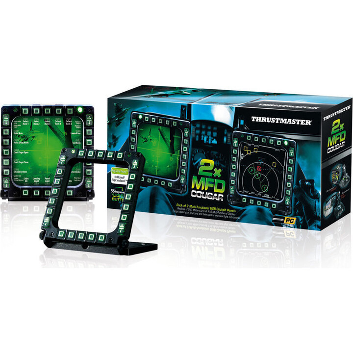 Painel de instrumentos do simulador de vôo Thrustmaster MFD Cougar Pack