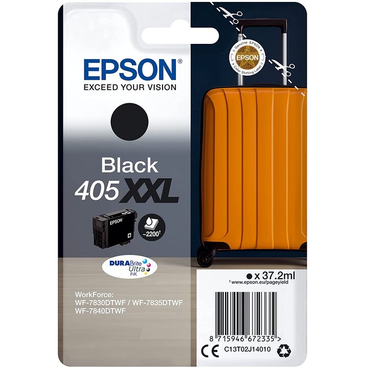 Epson cartouche d'imprimante originale 405 XXL noir 2200 pages 37,2 ml (C13T02J14010)