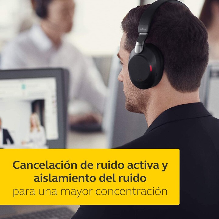 Jabra Evolve2 85 UC Stereo Headset ohrumschließend kabellos, Bluetooth, Schwarz mit Ladestation 28599-999-989