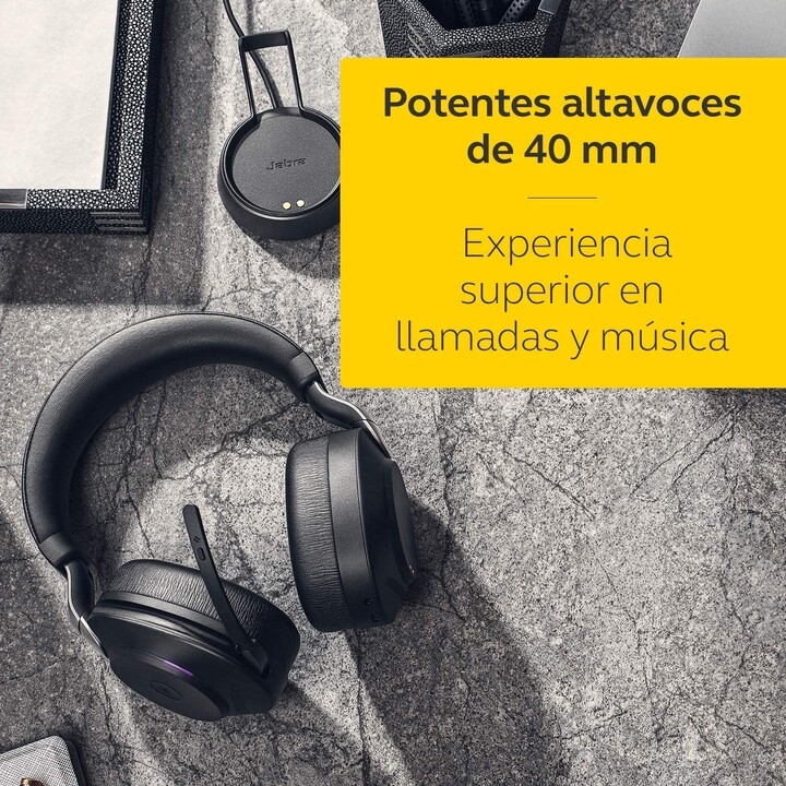 Jabra Evolve2 85 UC stereo headset circumaural wireless, bluetooth, black with charging station 28599-999-989