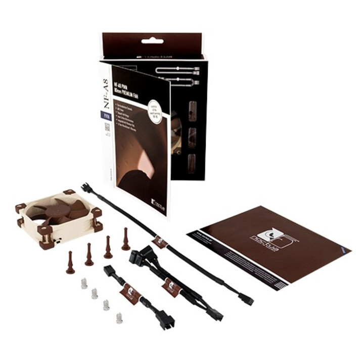 Noctua NF-A8 PWM ventilador de PC Carcasa del ordenador Enfriador 8 cm Beige, Marrón