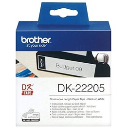 Etichette continue Brother DK-22205 - nero su bianco