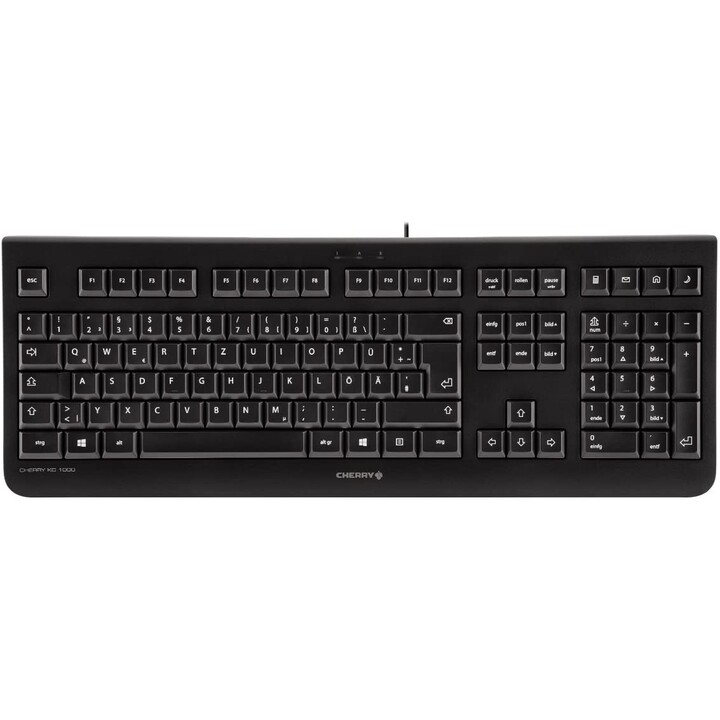 Teclado con cable CHERRY KC 1000, negro (el profesional silencioso y versátil)