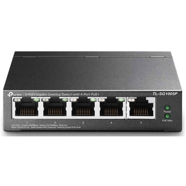 Conmutador TP-Link Gigabit 4 puertos 10/100/1000 TL-SG1005P