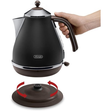 DeLonghi KBOV 2001.BK tetera eléctrica 1,7 L Negro, Marrón 2000 W