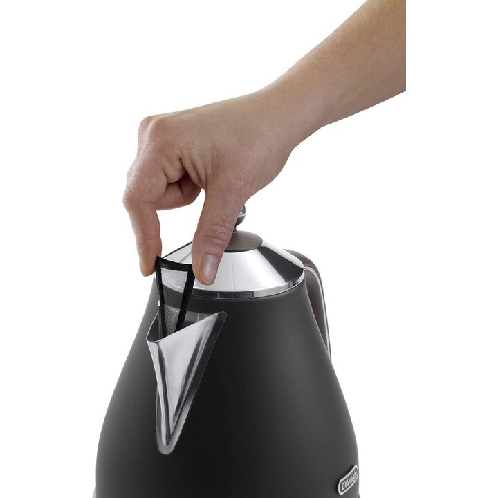 DeLonghi KBOV 2001.BK Wasserkocher 1,7 l Schwarz , Braun 2000 W