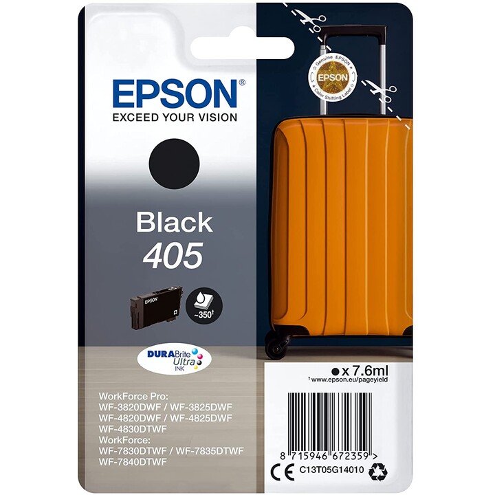 Cartuccia per stampante Epson originale 405 custodia nera 7,6 ml (C13T05G14010)