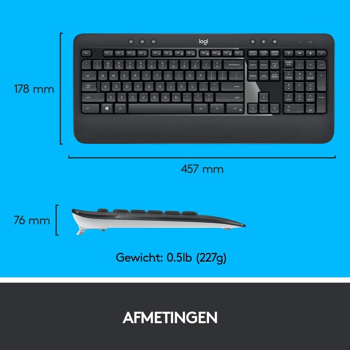 Logitech MK540 Advanced (set mouse e tastiera wireless)