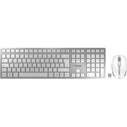 Ensemble de bureau sans fil CHERRY DW 9100 SLIM (clavier et souris, sans fil, blanc / argent)