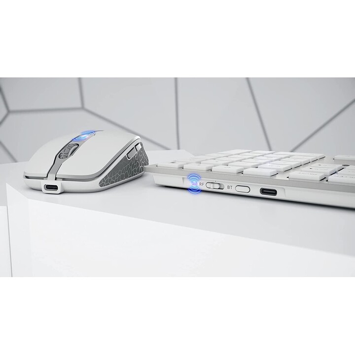 CHERRY DW 9100 SLIM wireless desktop set (keyboard and mouse, wireless, white / silver)