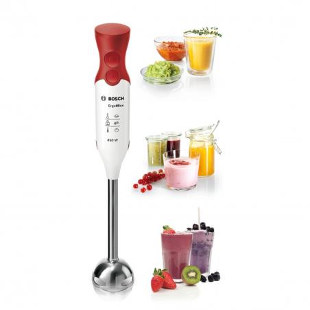 Bosch MSM64110 licuadora Batidora de inmersión 450 W Rojo, Blanco - Imagen 3