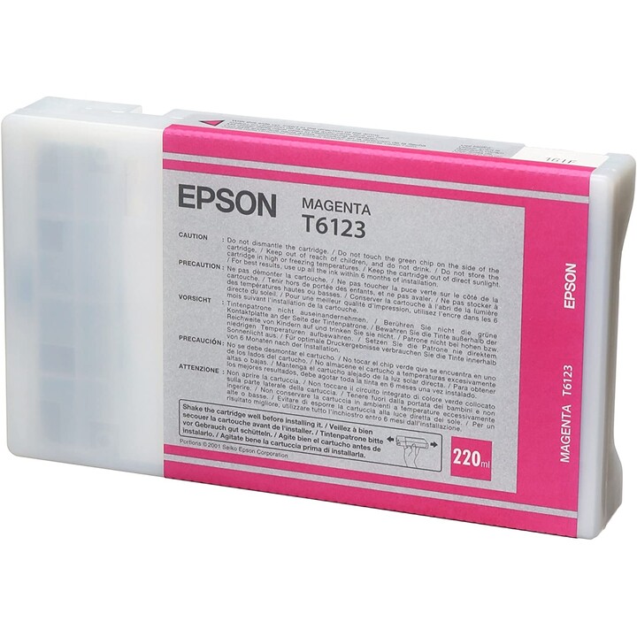 Epson Original T6123 Druckerpatrone magenta 220ml (C13T612300)