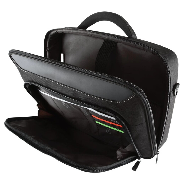 Targus Classic + Custodia a conchiglia 17-18 ", nera / rossa