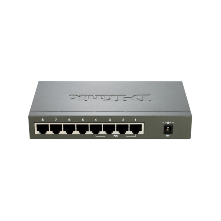 Comutador D-Link DES-1008PA Fast Ethernet não gerenciado (10/100) Power over Ethernet (PoE) Preto