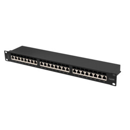 PANNELLO PATCH Lanberg 19" 24 PORTE 1U CAT.7 FTP NERO