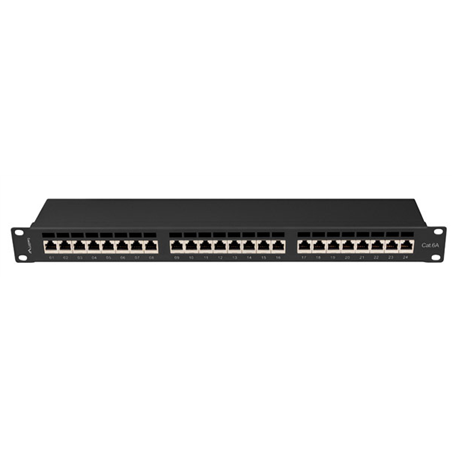 LANBERG PATCH PANEL 19 &quot;24 PORT 1U CAT.7 FTP PRETO