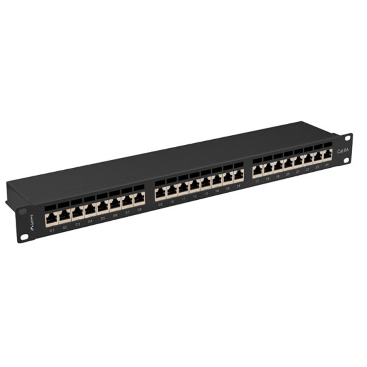 LANBERG PATCH PANEL 19" 24 PORT 1U CAT.7 FTP BLACK